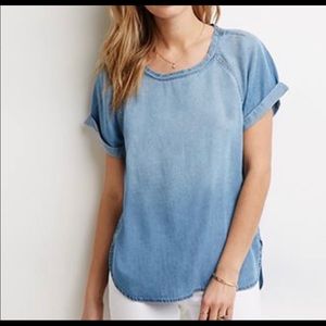Life in Progress Chambray denim top
